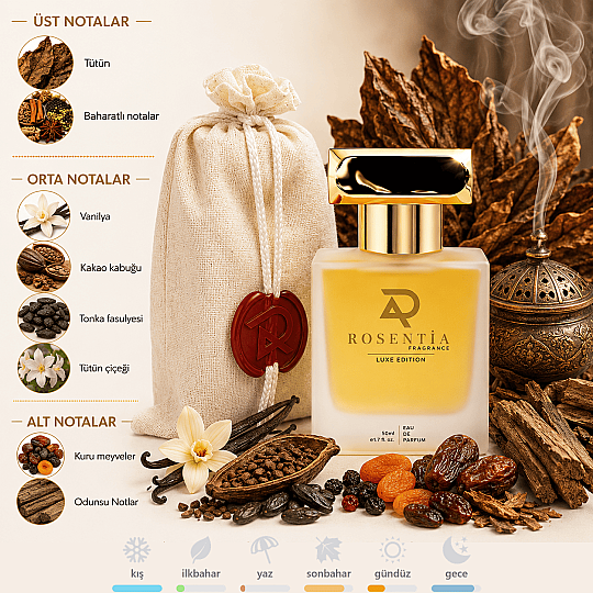 Rosentia Luxe Edition LX35 Tom Ford Tobacco Vanille Muadili Unisex Parfüm 50Ml Edp  - 1