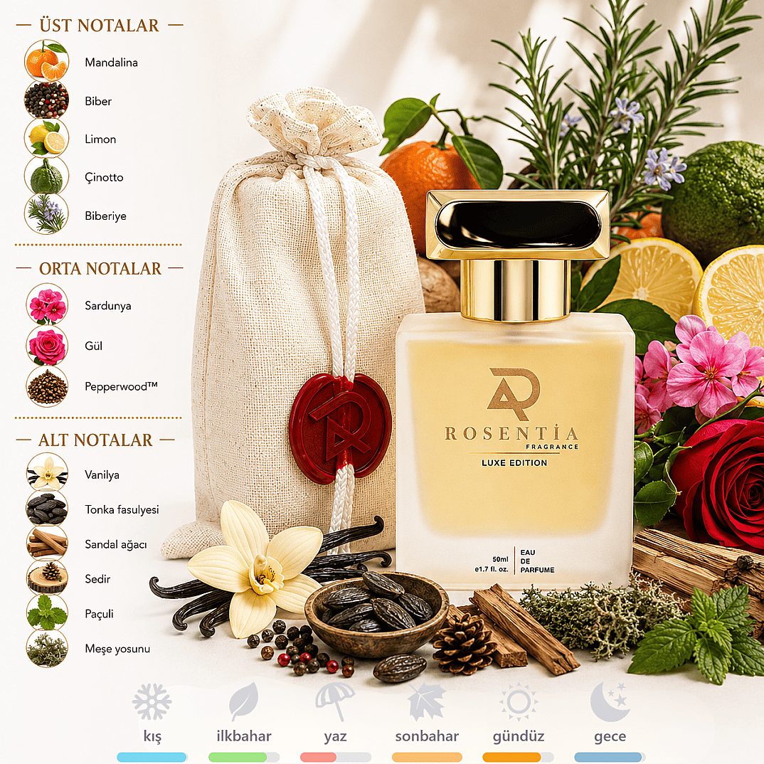Rosentia Luxe Edition LX38 Versace Eros Flame Muadili Erkek Parfümü 50Ml Edp - 1