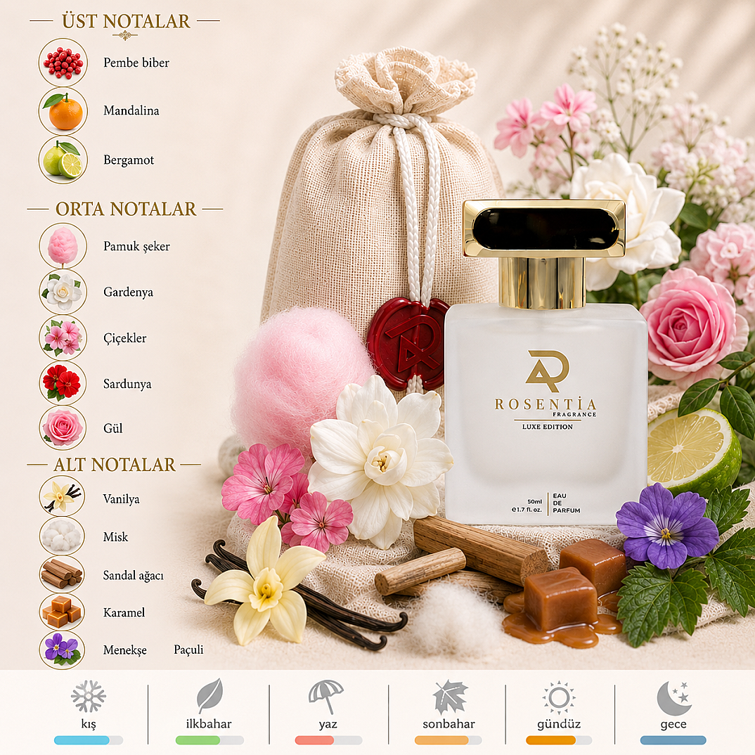 Rosentia Luxe Edition LX63 Carolina Herrera 212 Sexy Muadili Kadın Parfümü 50Ml Edp  - 1